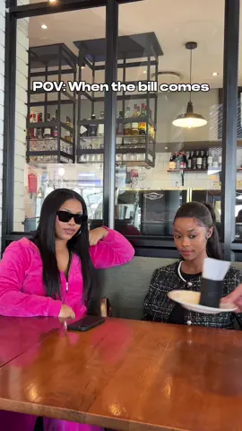We’re just chill girls that fight over the bill🤭 @ellevieva_ 