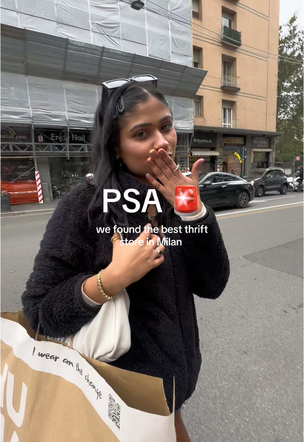 PLEASE SAVE THIS IF YOU AFE EVER IN MILAN #psa #thrift #thrifting #milan #fashion #furjacket #euros #shopping #milano #travel #save #fyp #foryoupage 