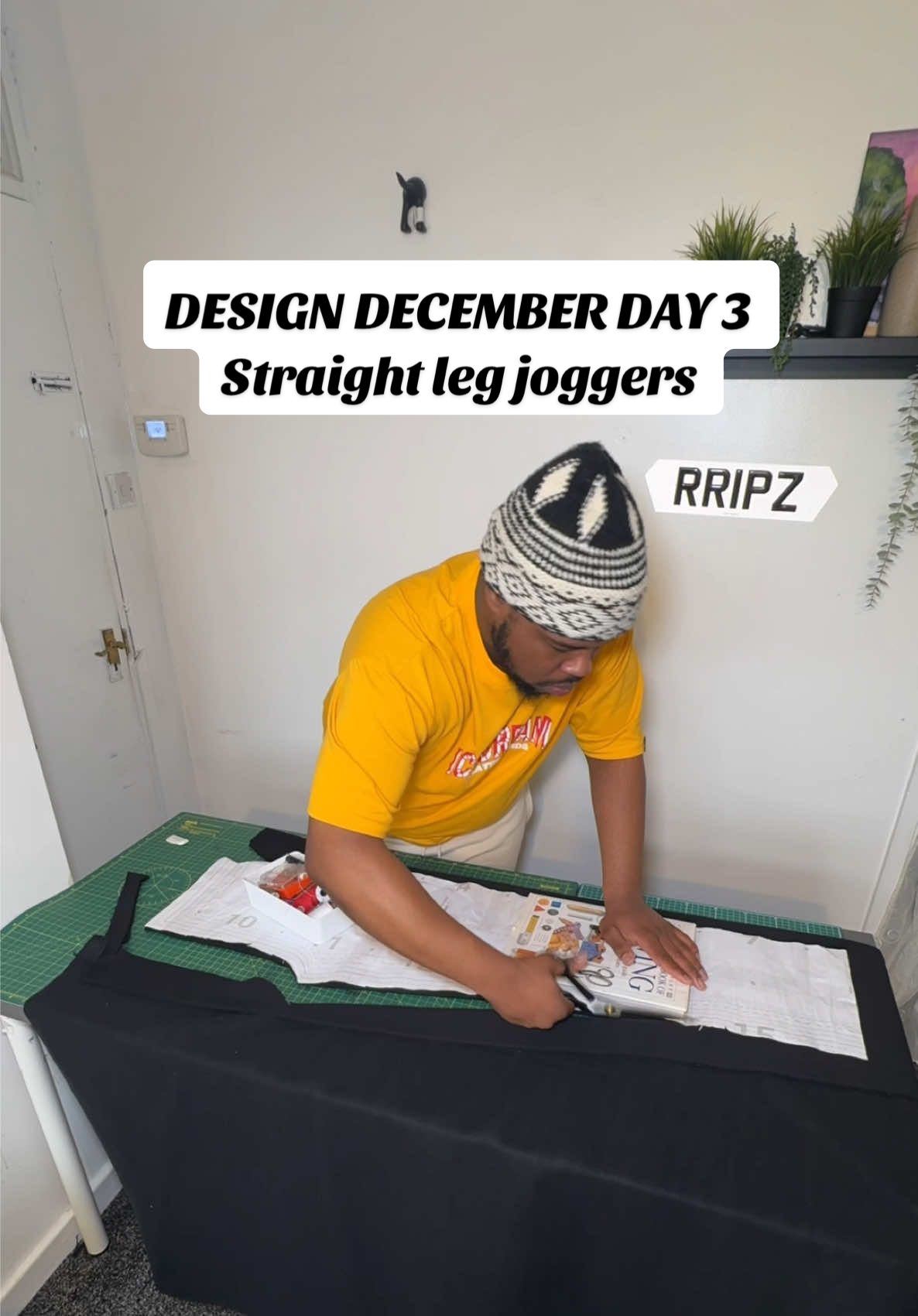 Making straight leg joggers from scratch #fyp #xyzbca #sewing #fashion #joggers #sweatpants 