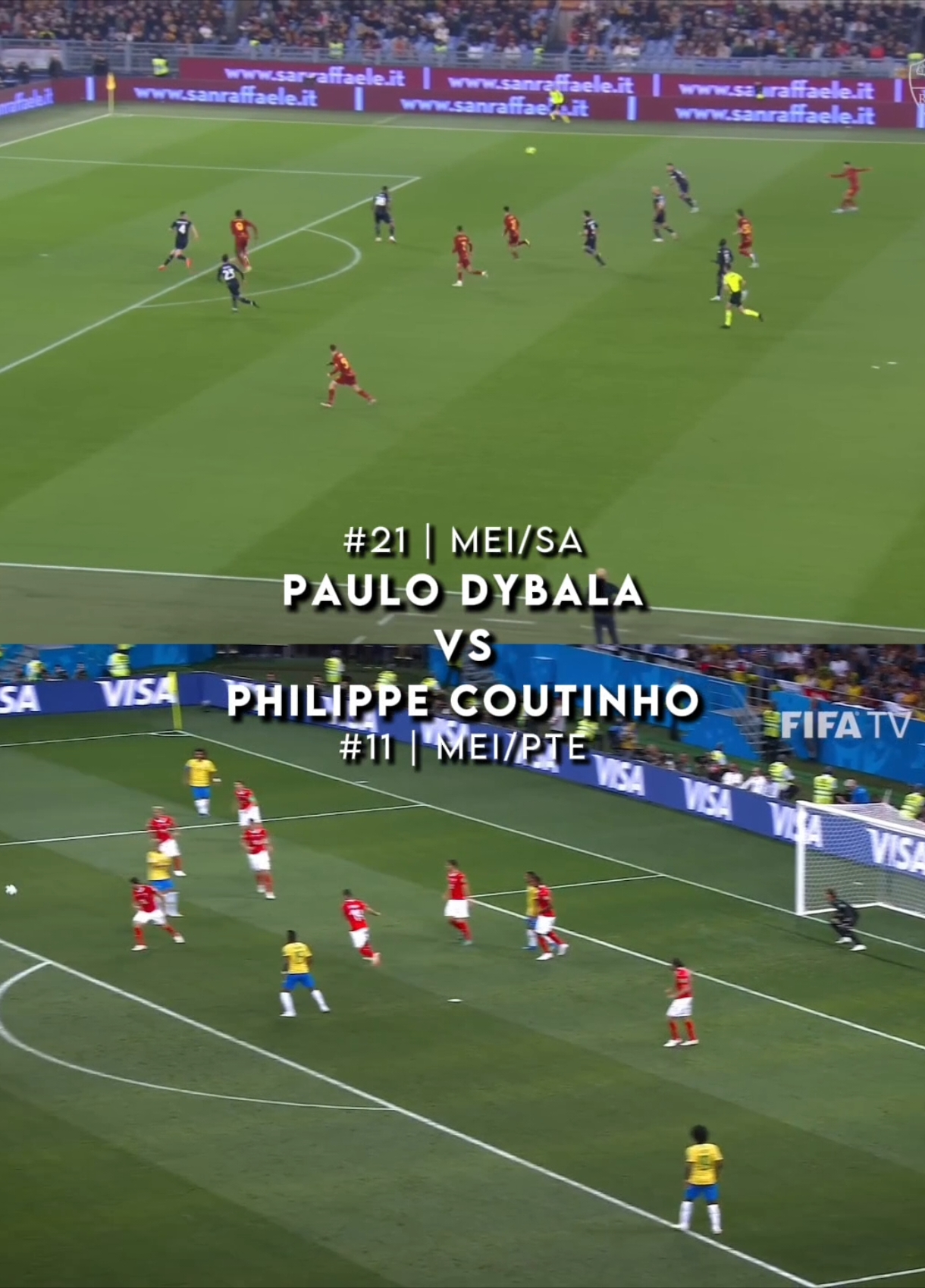 Paulo Dybala VS Philippe Coutinho #paulodybala #philippecoutinho #debate #roma #vascodagama #fypシ゚ #viral #parati 