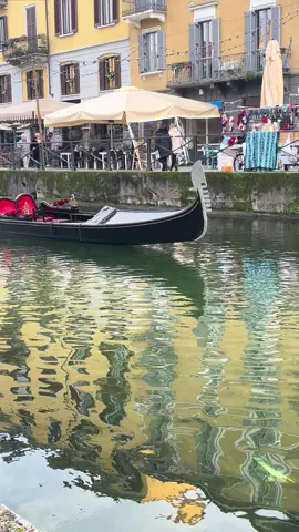 Navigli district. Milan,Italy #fyp #boat #gondola #milan #navigli #italy #relax 
