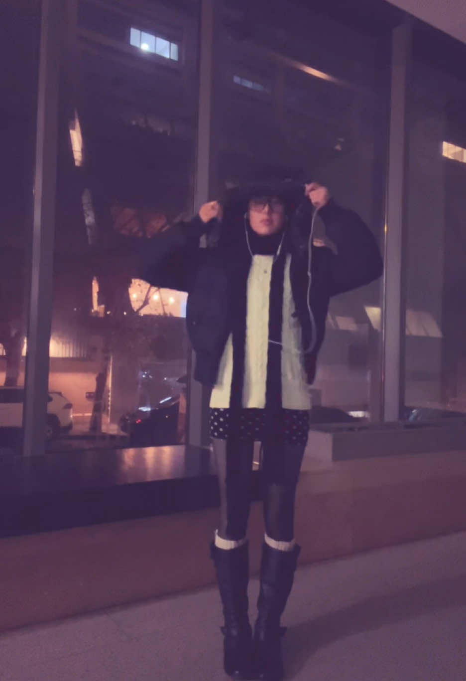 nailed my exam #finals #college #winter #outfit #OOTD #polkadots #cold #viralvideo 
