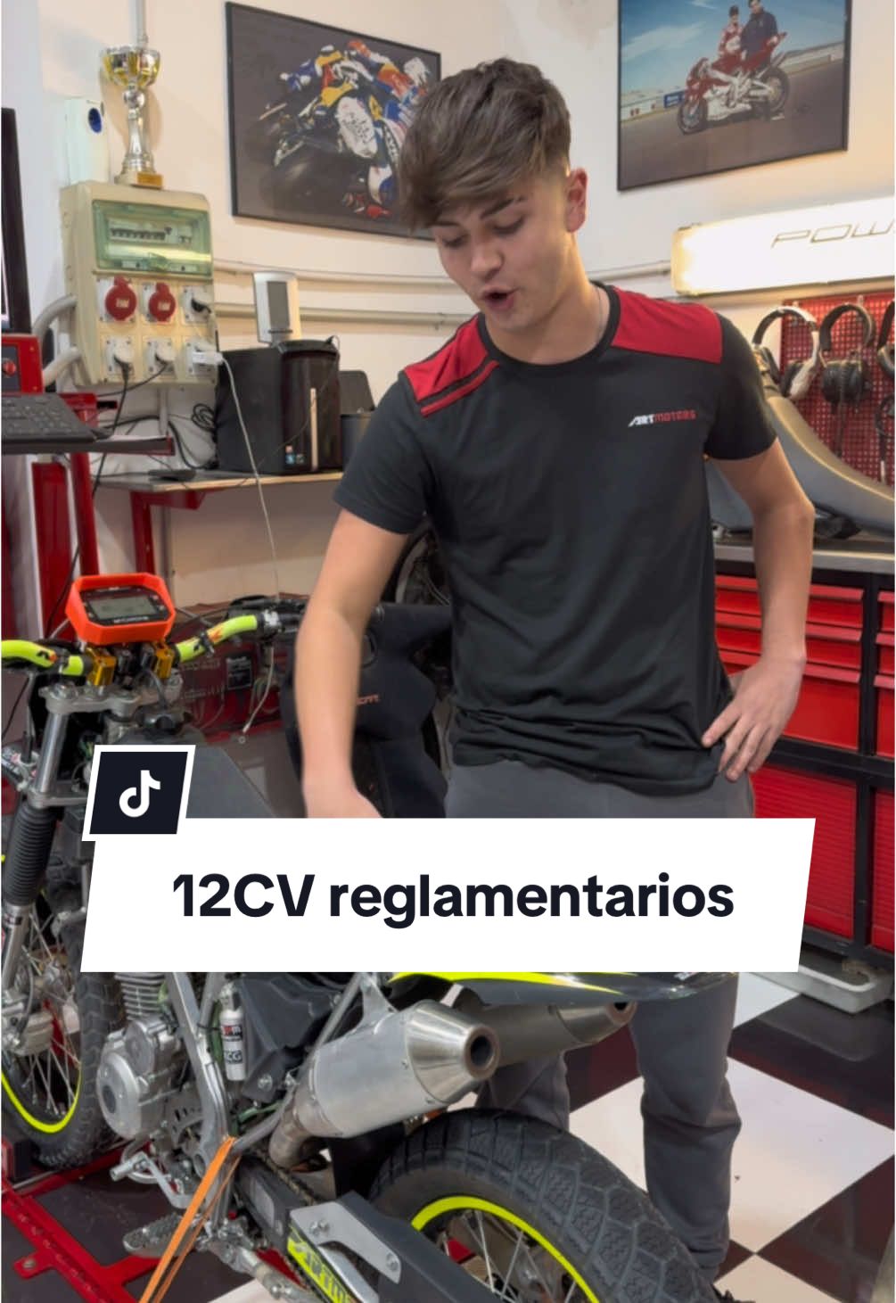 Despues de varias pruebas/optimizando carburación, hemos conseguido dejar la moto en los 12CV reglamentarios #fyp #parati #foryou #artmotors #amigosartmotors 