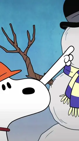 Snoopy with Snowman. #snoopychristmas #snoopy