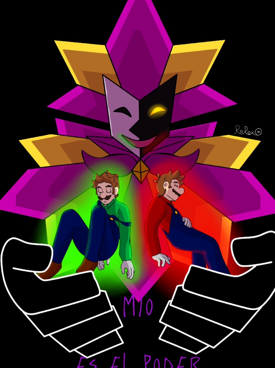 ufff oí la canción, y dije, de aquí soy, entonces la hice. en este universo puedo decir algo del Lore, es que Dimentio utilizo las técnicas de hipnosis de Natasha, (Peper Mario) entonces lo está usando para seguir la profecia, en donde 