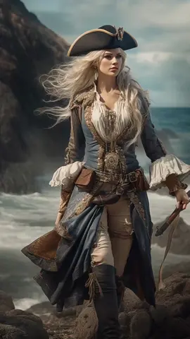 🌊🔥 Meet the fearless pirate queen who rules the high seas! 🏴‍☠️⚓ Watch her stride along the sunlit beach, with the ocean breeze and a glint of adventure in her eyes. A journey of beauty, strength, and mystery awaits!#fantasy #pirate #EpicScenes #wallpaper