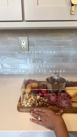 Click 'related products' when you tap comments for a direct link! AMAZON find / Loving this 2-in-1 cake stand /charcuterie board! Perfect for entertaining this Holiday season and year round! #amazonfinds #hosting #charcuterie #amazonmusthaves #Itkholiday 