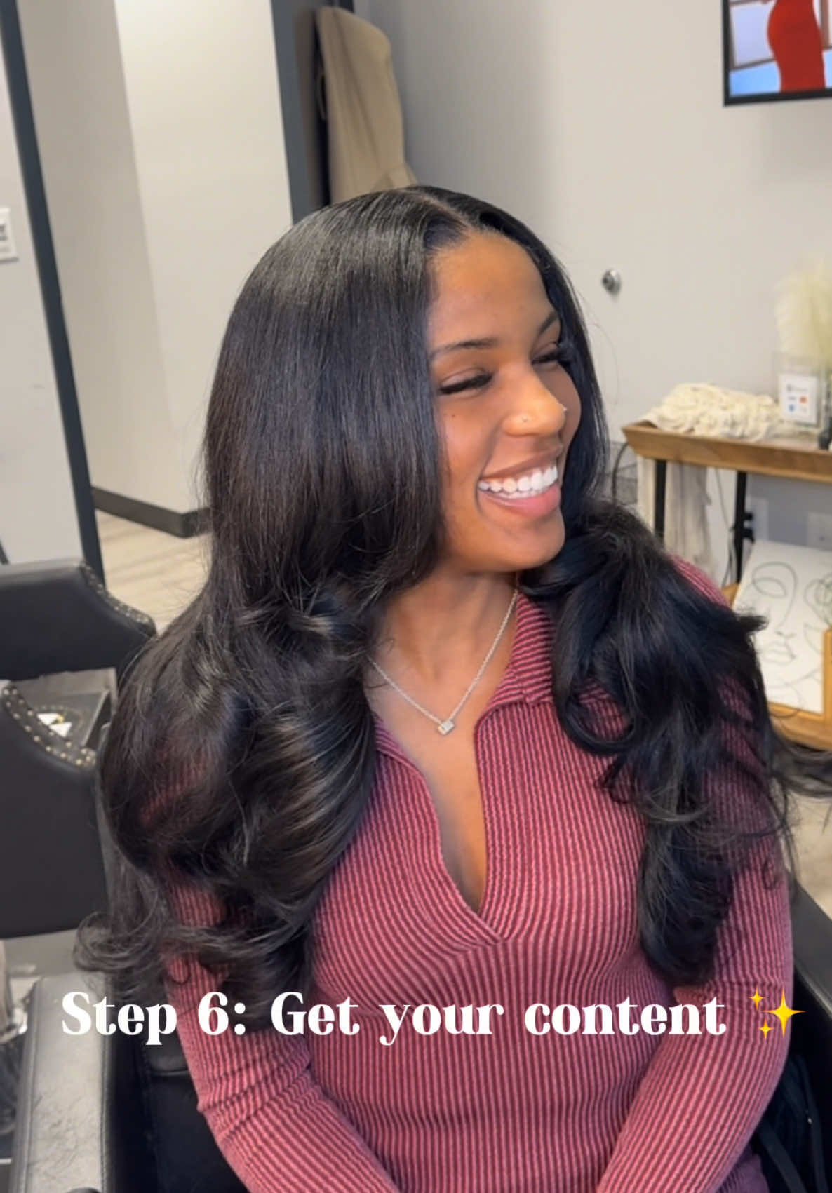 Steps 1-6 ✨   #dmvhairstylist #quickweave #dmvsewins #leaveoutsewin #layershaircut #rawindianhair 