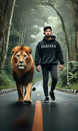 Walking with #Lion #Runway #AI 