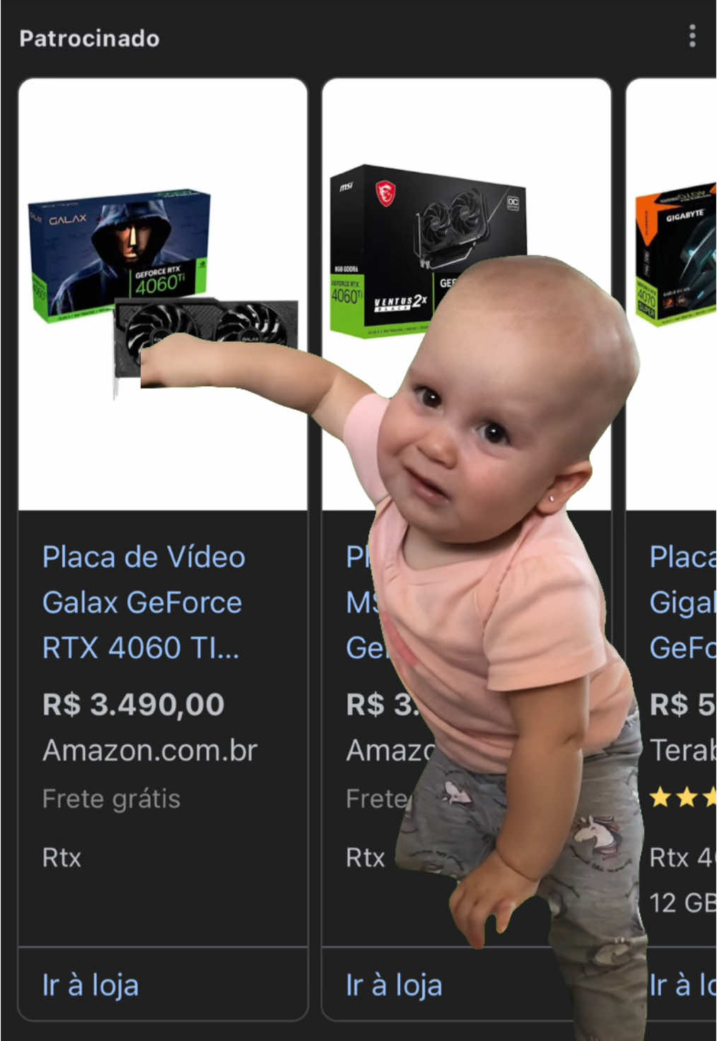 RTX 4070 #rtx4070 #placadevideo #pcgamer #setupgamer #babycrying 