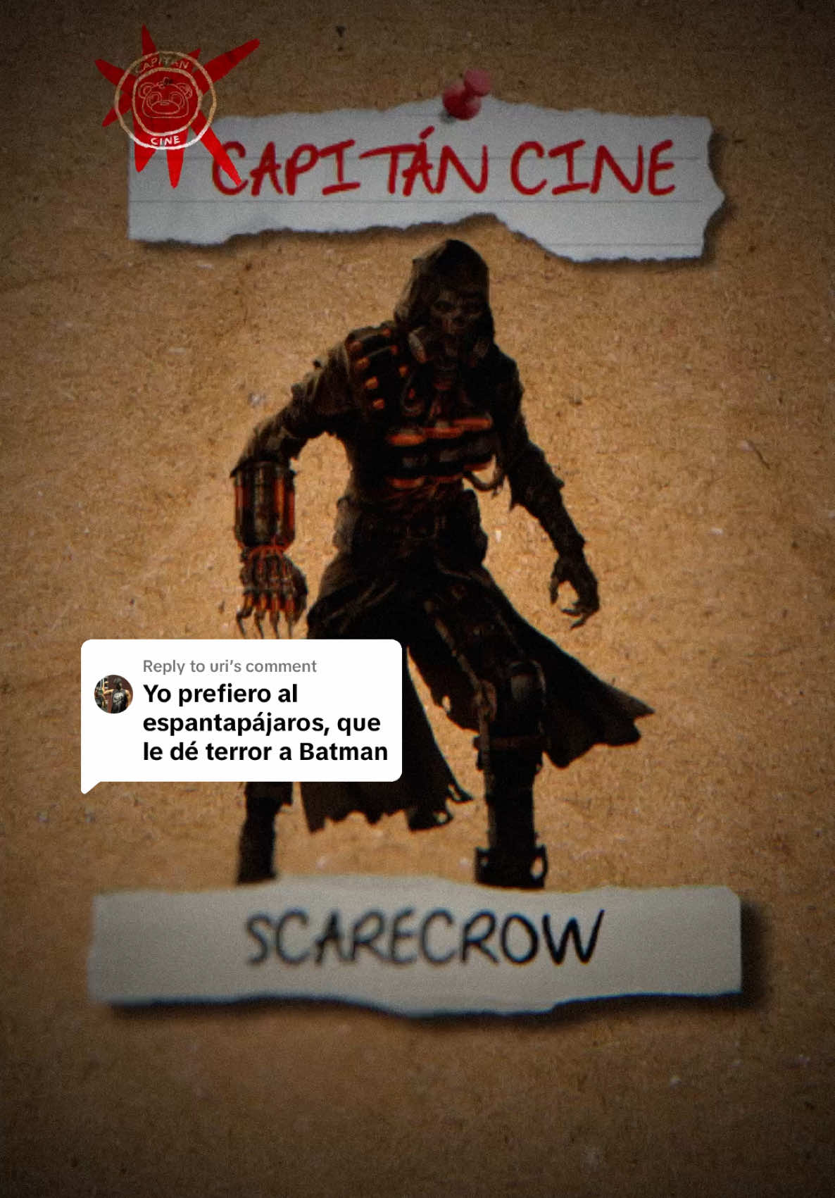 Replying to @uri EL SIGUIENTE VILLANO DE BATMAN 🧸 - SCARECROW #cine #arte #netflix #batman #pelicula #cinema 