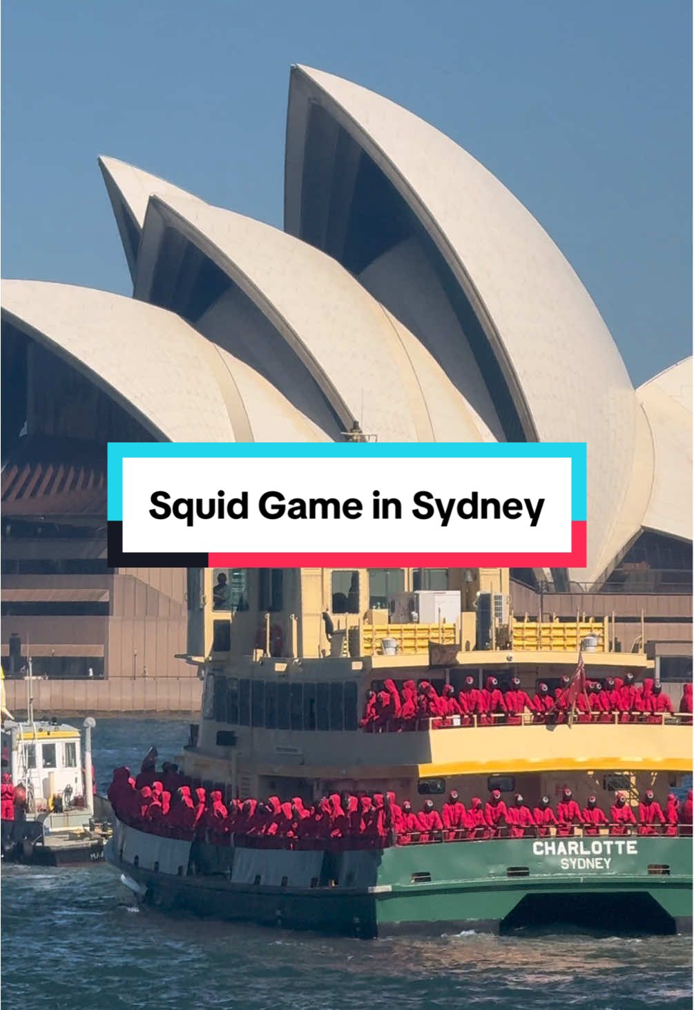 👁️👄👁️ A chilling sight for #Sydney. 300 guards have arrived in Sydney Harbour by ferry in full force for the anticipation of season 2 of @Squid Game Netflix. Accompanied by the infamous doll Young-hee, they’re making their way across our waters to @Luna Park Sydney for the Squid Game Experience where you can play an intense game of Red Light Green Light amongst other challenges.  Let's hope you have the skills of player 456 to survive! 🕒 The Squid Games Experience is from December 14th until February 2nd, 2025 (excluding Christmas Day and New Year's Eve). ID: A sizzle reel of Sydney ferry's and a super yacht in Sydney Harbour sailing with guards dressed in the Netflix show Squid Games red uniform with a black face mask. #feelNSW #feelnewsydney #thingstodosydney #squidgame #netflix #netflixanz 