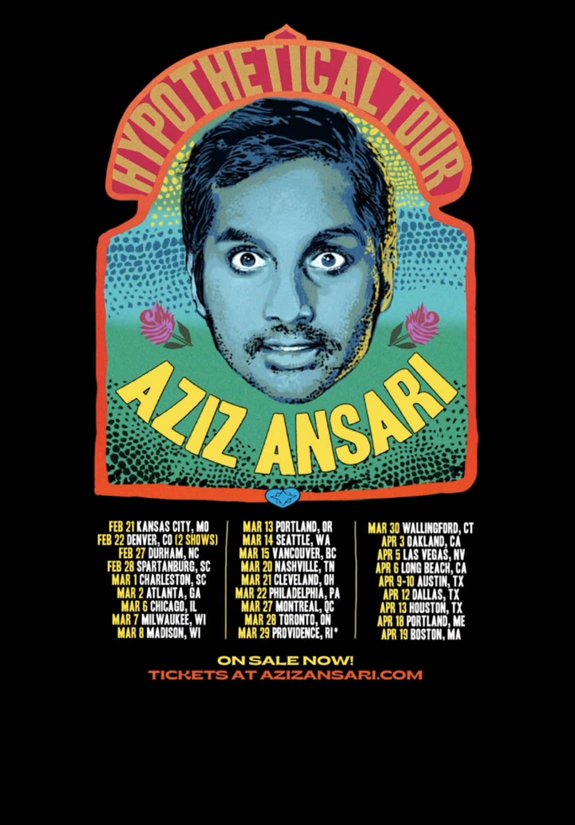 Hypothetical Tour Tix on Sale Now!  AzizAnsari.com #standupcomedy #aziz #azizansari 