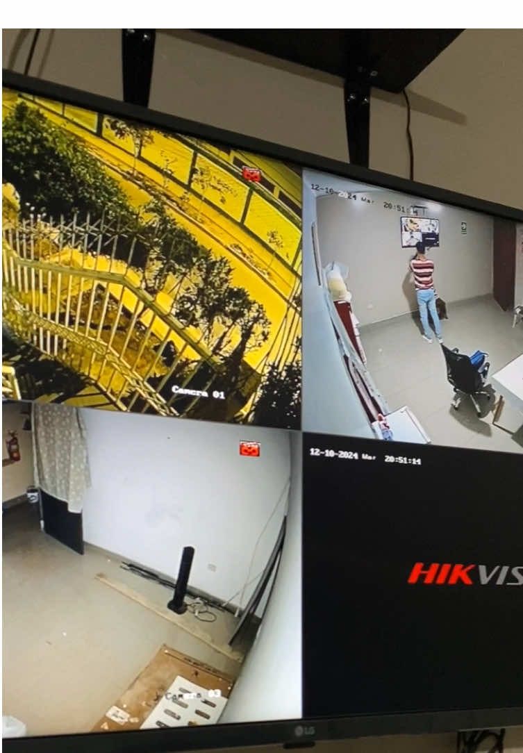Instalación de circuito de cámaras 1080p Full HD hikvision con Audio con 40 Dias de grabación para una oficina 💻⚙️ #camarasdeseguridad #tecnologia #hikvision #westerdigital #proyecto #redes #lima 