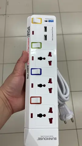 Ổ cắm điện Sunhouse SHE-OC2-3RU, Ổ cắm USB tiện lợi, công suất 2500W, bảo hành 12 tháng #cuocsong #thinhhanh #trending #tet 