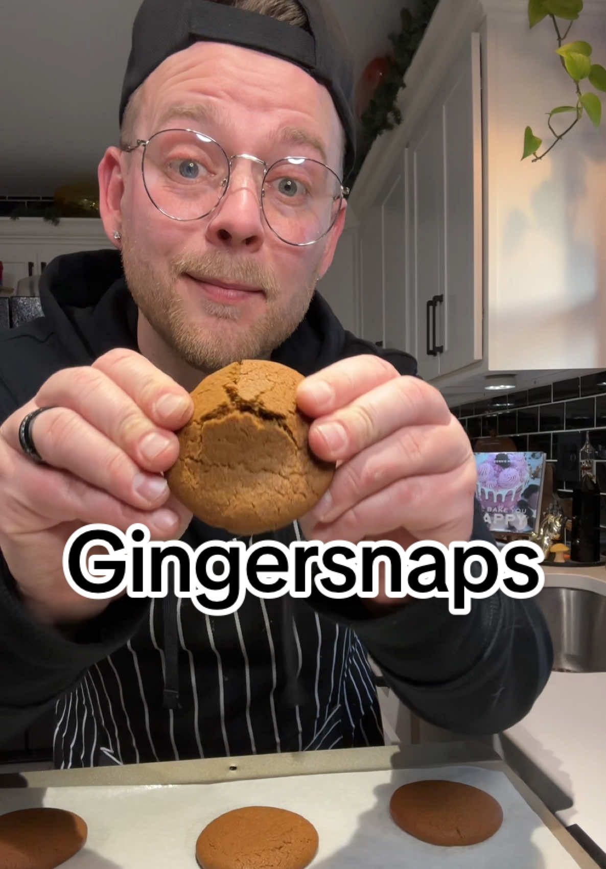 Replying to @brockglenn659 these Gingersnaps slap 😁 #gingersnaps #ginger #cookies #EasyRecipe #try #fyp  Gingersnaps  1 C. Molasses  1/2 C. Shortening  1 tsp. Vanilla  3 1/4 C. Flour (all purpose)  1 TBS. Ground Ginger  1 tsp. Salt  1 1/2 tsp. Baking Soda  Start by heating molasses to a boil over medium heat. Once molasses starts to boil pour it over the shortening in a large bowl and mix until the shortening has melted. Add vanilla, then sift in the dry ingredients and mix until the cookie dough comes together. Turn dough out onto wax paper; roll it up and chill the cookie dough in the fridge for one hour.  After chilling slice the cookies and place on a parchment lined baking sheet.  Bake at 425°F for 8 to 10 minutes.  Allow cookies to cool and enjoy.  Keep this gingersnap cookie dough in the fridge and slice and bake whenever you want. 