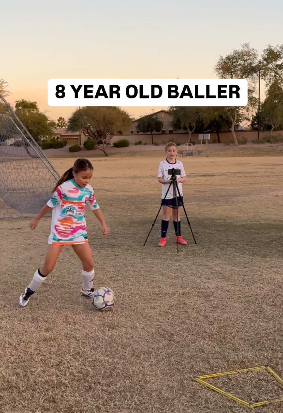 8yo Baller 🔥 #soccertiktok #girlssoccer #soccertraining 