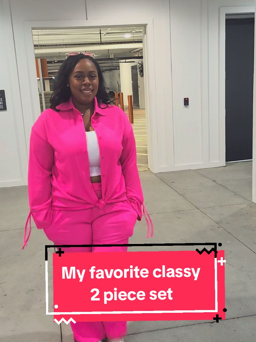 This 2 piece set is perfect to wear all year long! I have it in pink 💗, yellow 💛, green 💚. It's true to size but size up for a more baggy look. #tiktokshopfinds #gifted