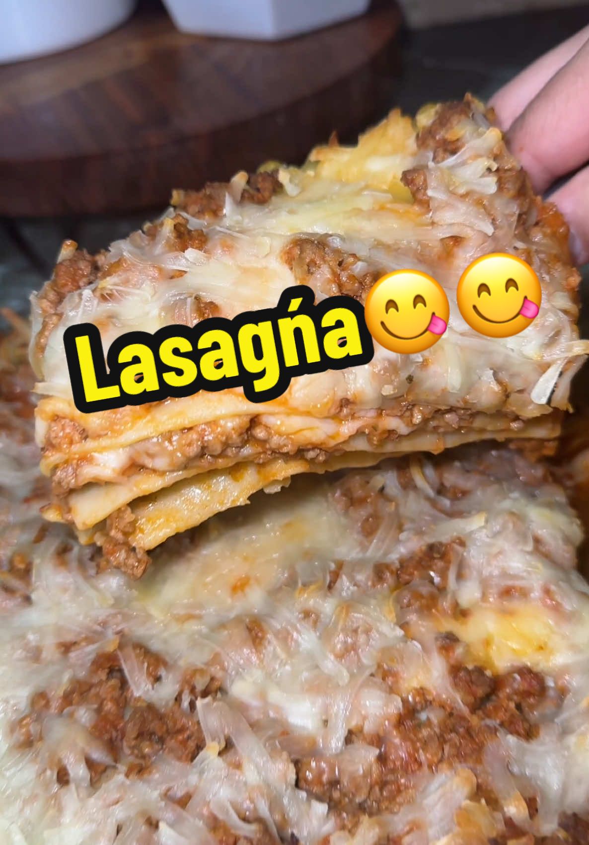 Lasagńa de carne molida con queso!!! #lasańa #lasagna #lasagna 👌🏻😋🙌