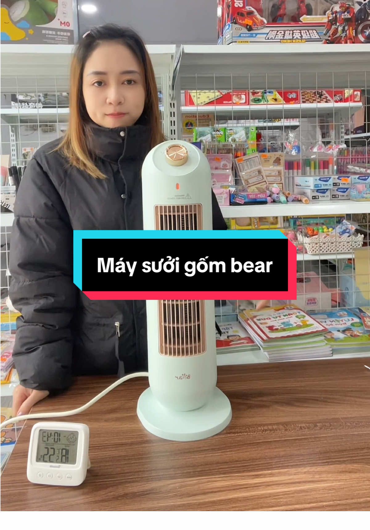 Máy sưởi gốm Bear không gây khô da, không gây chói mắt, xoay tự động 90 độ. #maysuoigom #maysuoiam #maysuoibear #xuhuong 