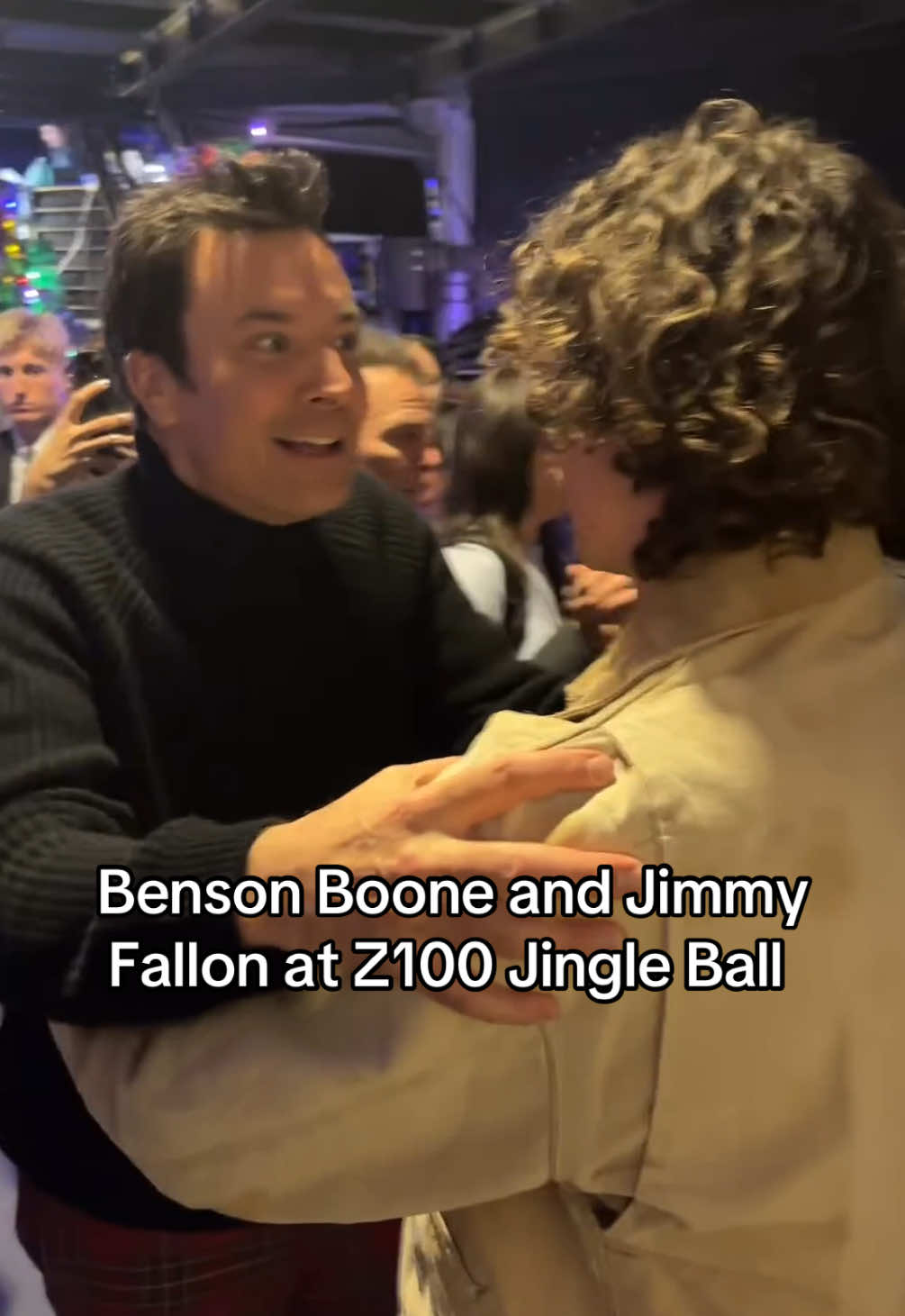 Benson Boone and Jimmy Fallon at Z100 Jingle Ball! #bensonboone #jimmyfallon 