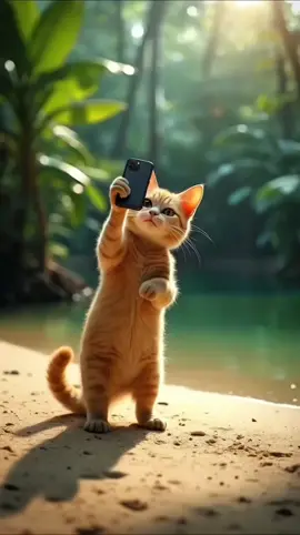 cat Taking Selfies #viralvideo #cat #catlover #youtube #unfreezemyacount 