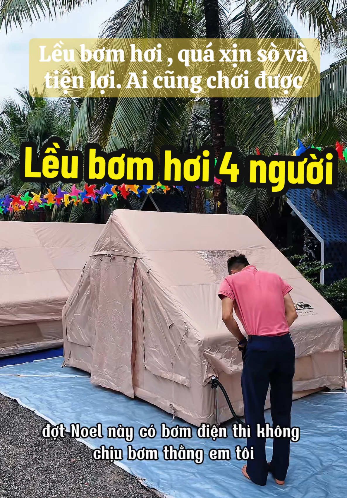 Lều bơm hơi 4 người , bơm phát là có chỗ chơi. #leubomhoi #camping #leucamtrai #dulich #leutubung #docamtrai 