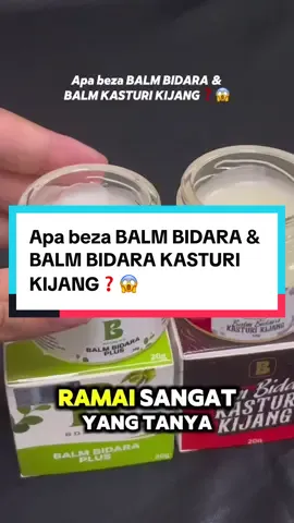 Apa beza balm hijau & balm merah ye?😱 #bidara #bdarlife #balmbidarakasturikijang #wanita #fiqahbdarlife 