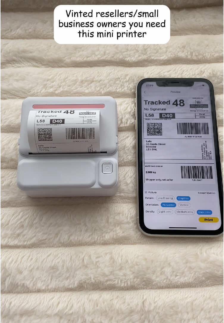 #ad Thermal ink-less mini printer 🎀#vintedresell #viral #thermalprinter #printer #fyp #foryou #tiktokmademebuyit #spotlight 