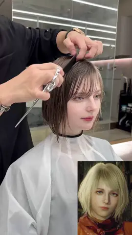 バイオハザード、アシュリー実写版ヘア✨#オススメ #ヘアカラー #美容師 #小顔カット #ショートヘア 