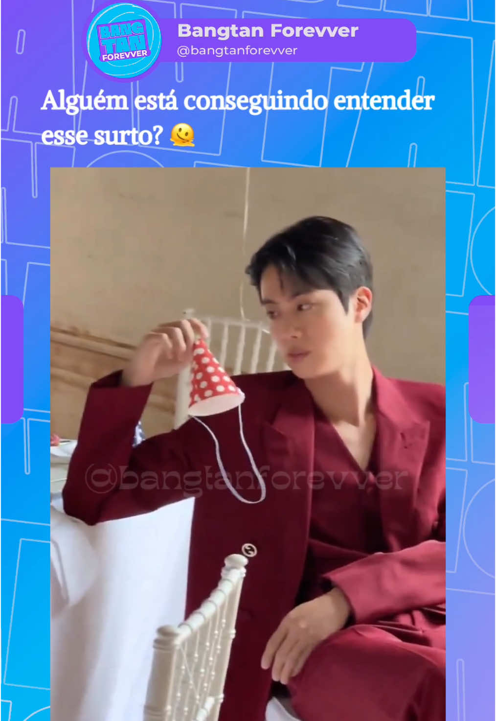 De acordo com ele para @dicon_by_dispatch : > DICON JIN no Twitter  🐹: “É simples: felicidade do ARMYs = minha felicidade. Quando vejo os ARMYs felizes, fico feliz também. De certa forma, faço isso para tentar ser feliz.” -Siga: @bangtanforevver  @bgfjapan @hellorifas ✨ Se pegar, dê os créditos… 😘 #army #bangtanboys #rm #jin #suga #jhope #jimin #v #jungkook #bts #kpop #editsbts #JIN #진 #bts_bighit #디아이콘 #DICON #JICON #디스패치 #DISPATCH #seokjin #seokjinbts