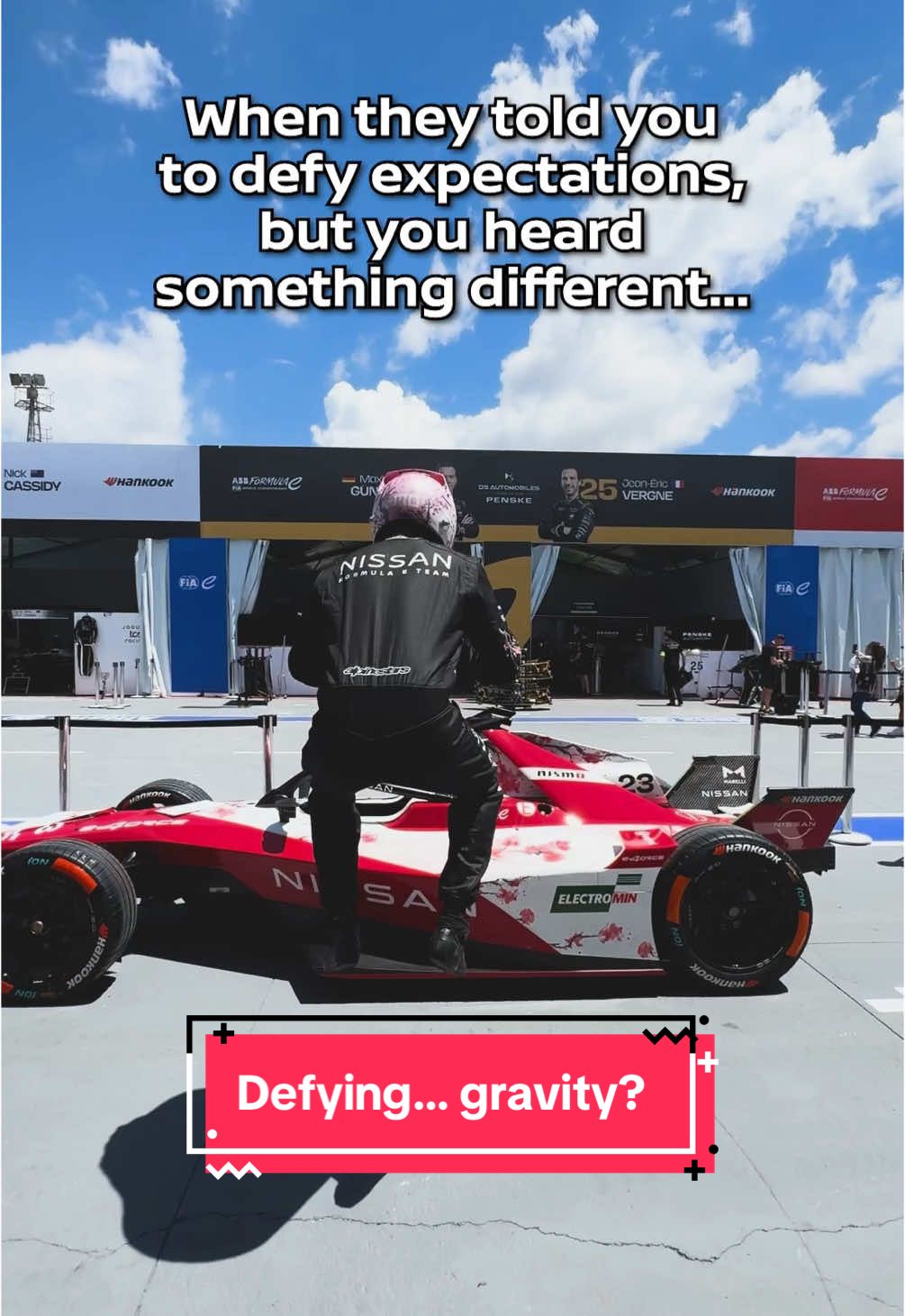 We're holding space (around the garage) 🧙 @nissan #NissanFormulaE #FeelElectric