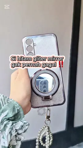 Hitam Elegan Mewah,  pliss cakep banget🥹💕 #case  #casegliter  #casemirror mirror #fypage 