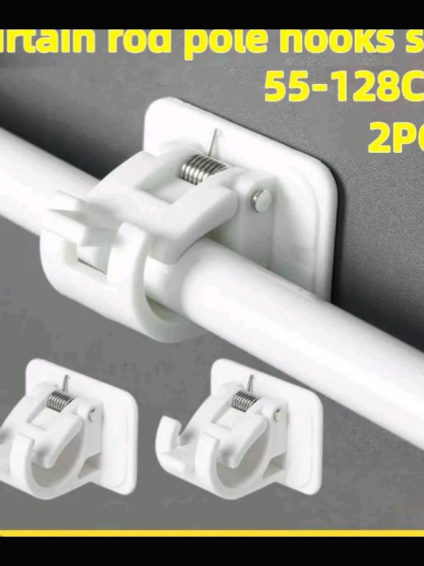 2Pcs Nail-Free Adjustable #curtain #forfinishingwall#clicktheyellowbasket🛒 