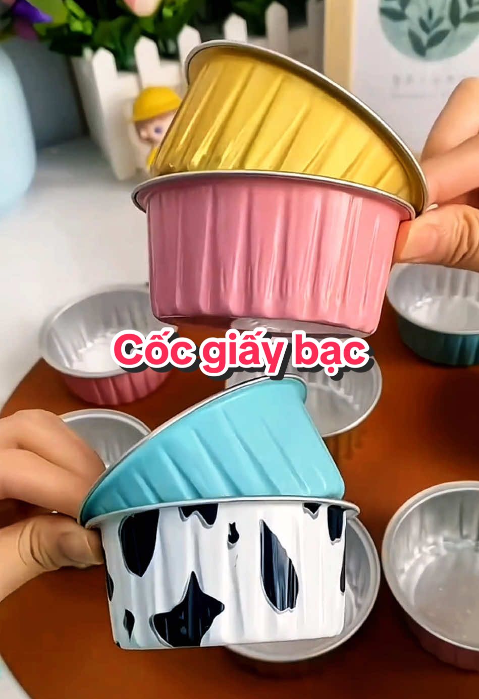 Cốc giấy bạc dùng lò nướng, nồi chiên không dầu #cocgiaybac #cocnuonggiaybac #cocnuongnoichienkhongdau #giadungtienich #giadungthongminh 
