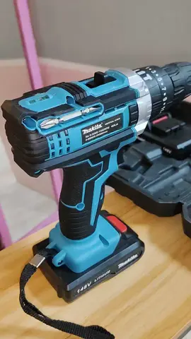 Makita 148V cordless electric drill impact hammer 2 battery electric hand drill two speed drill bit tool set with box.#makita #cordless #drill #fyp #affiliatemarketingforbeginners 