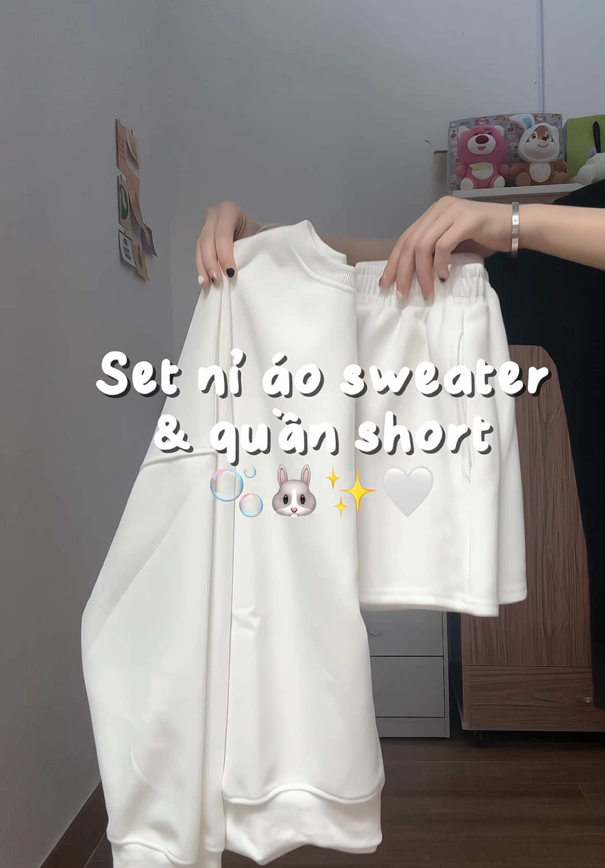 Set nỉ áo sweater & quần short #fypシ゚viral #viral #xuhuong #outfit #review 