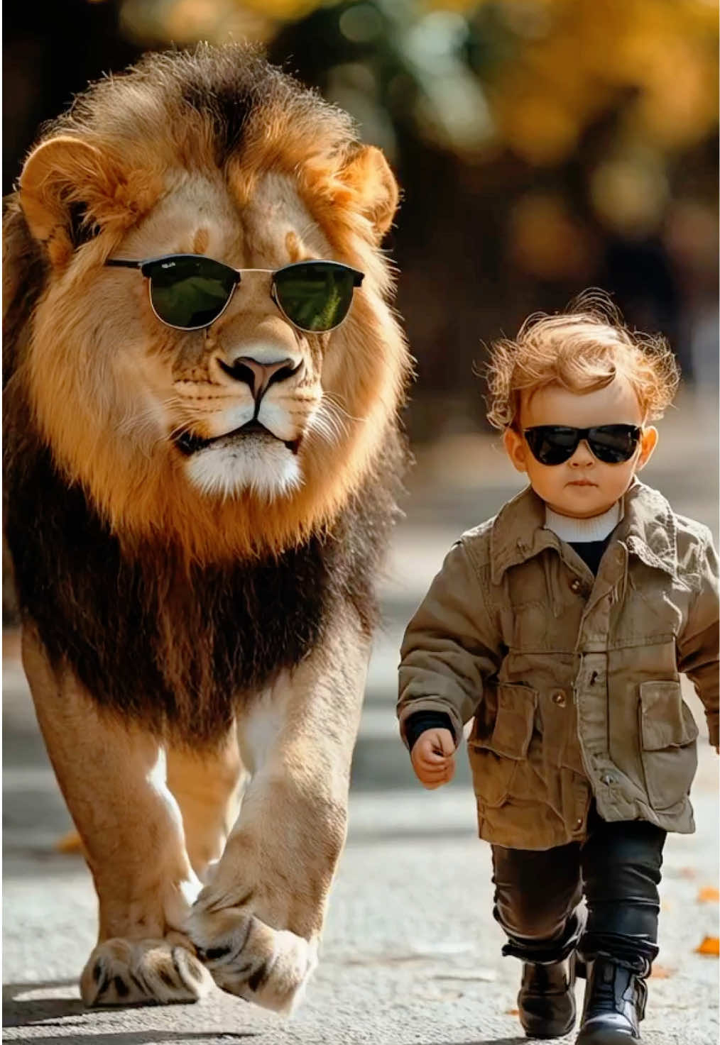 Adorable Baby and Animal Catwalk 🦁🐶 #baby #cutebaby #babyvideos #babydance #babyshorts #AI #Runway #fyp #viral #animal  #BabyFashionShow #ForYou #bebe
