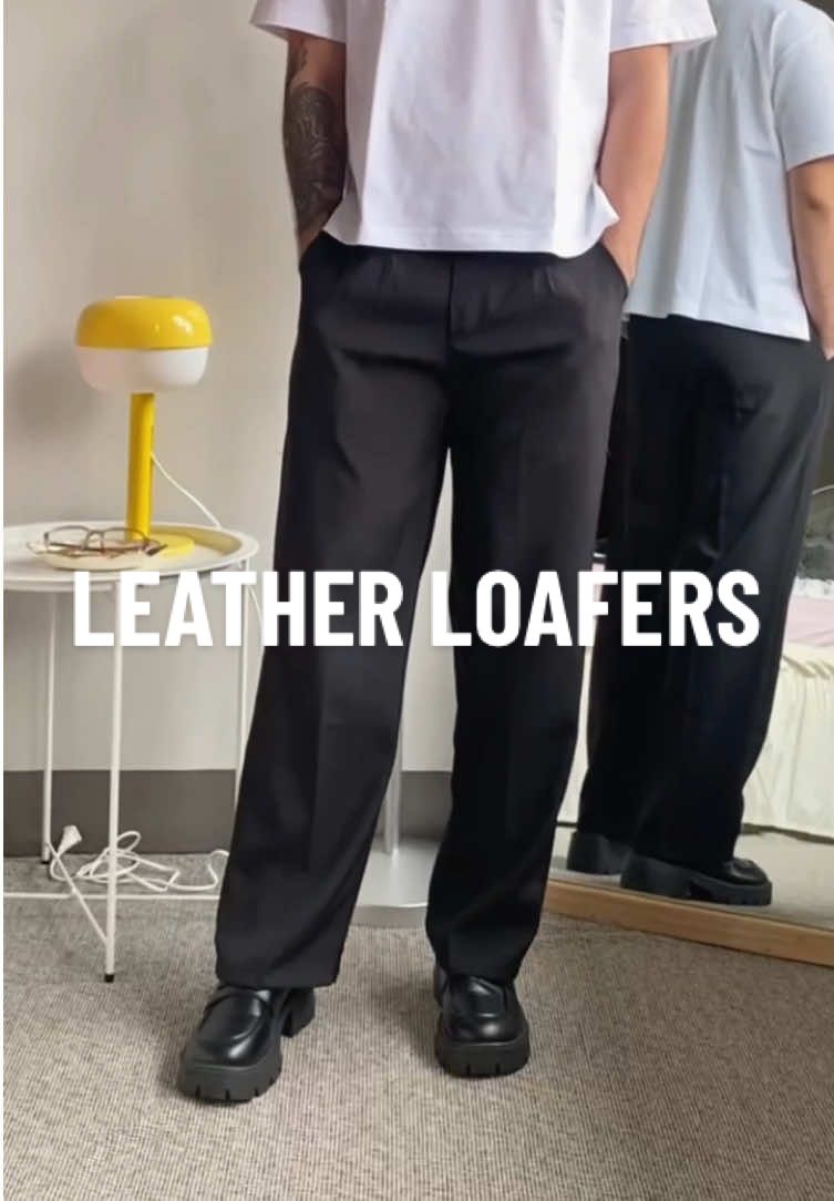 Stylish this black leather loafers! #fitsbydavid #loafers #leathershoes #shoesformen 