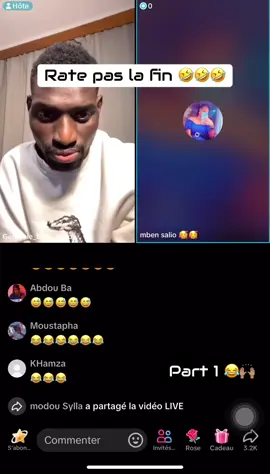 Part 1: Live Adamo mdr 😂😂😂 #fyp #viral_video #pourtoi #adamobossnegri #retane_tiktok @mben salio 🥰🥰 @adamo boss des negris 