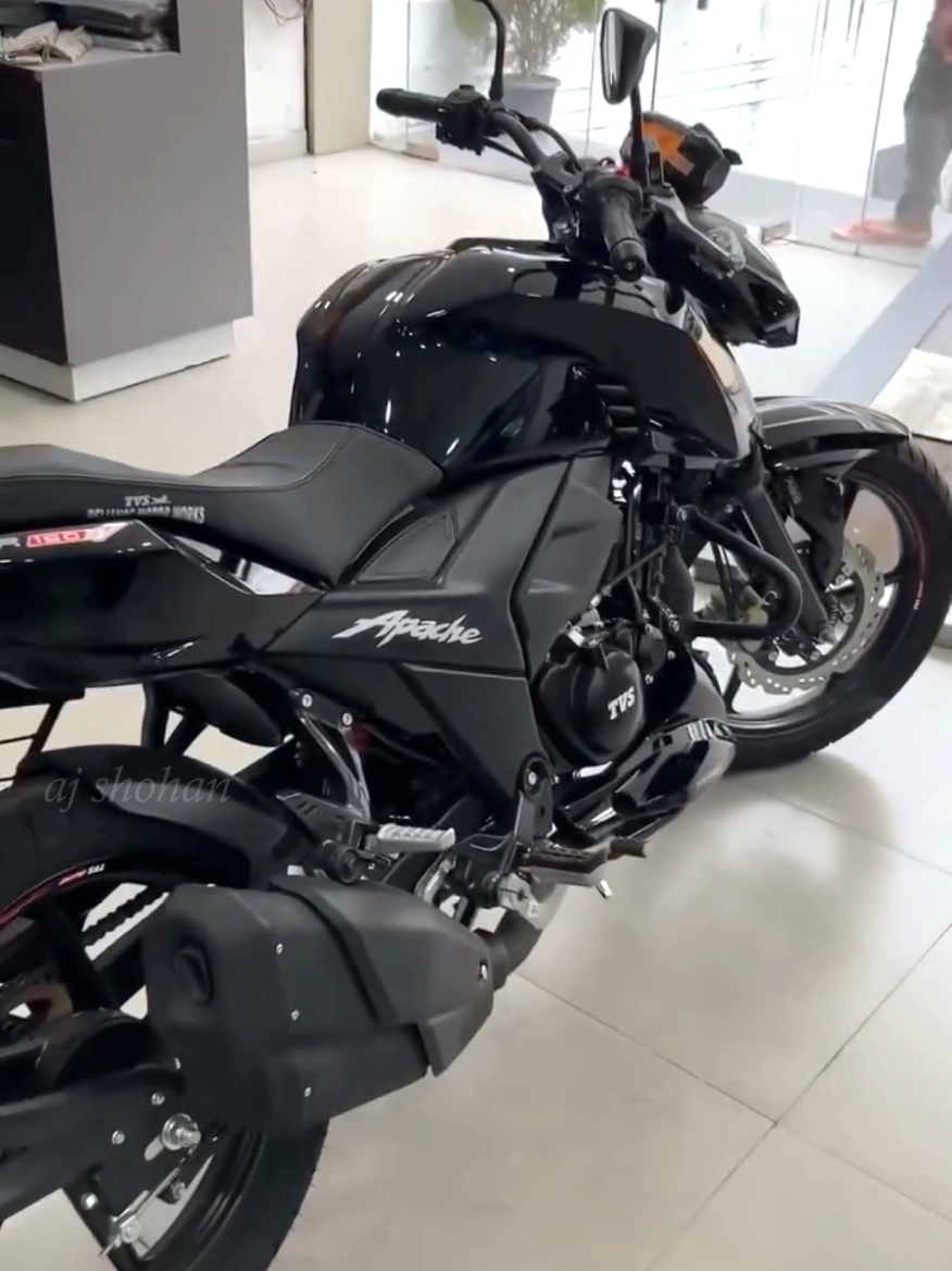 New Black Edition TVS Apache RTR 160 4V Latest Model 2025 #rtr1604v #rtr160 #rtr #tvs #ypfッ #foryou #foryoupage #bikelover #ajshohan #kushtia 