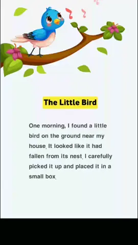 Story to learn English: The Little Bird #englishstories #storyenglish #storiesinenglish #learnenglish #english #learnenglishwithstories #englishteacher #storiesenglish 