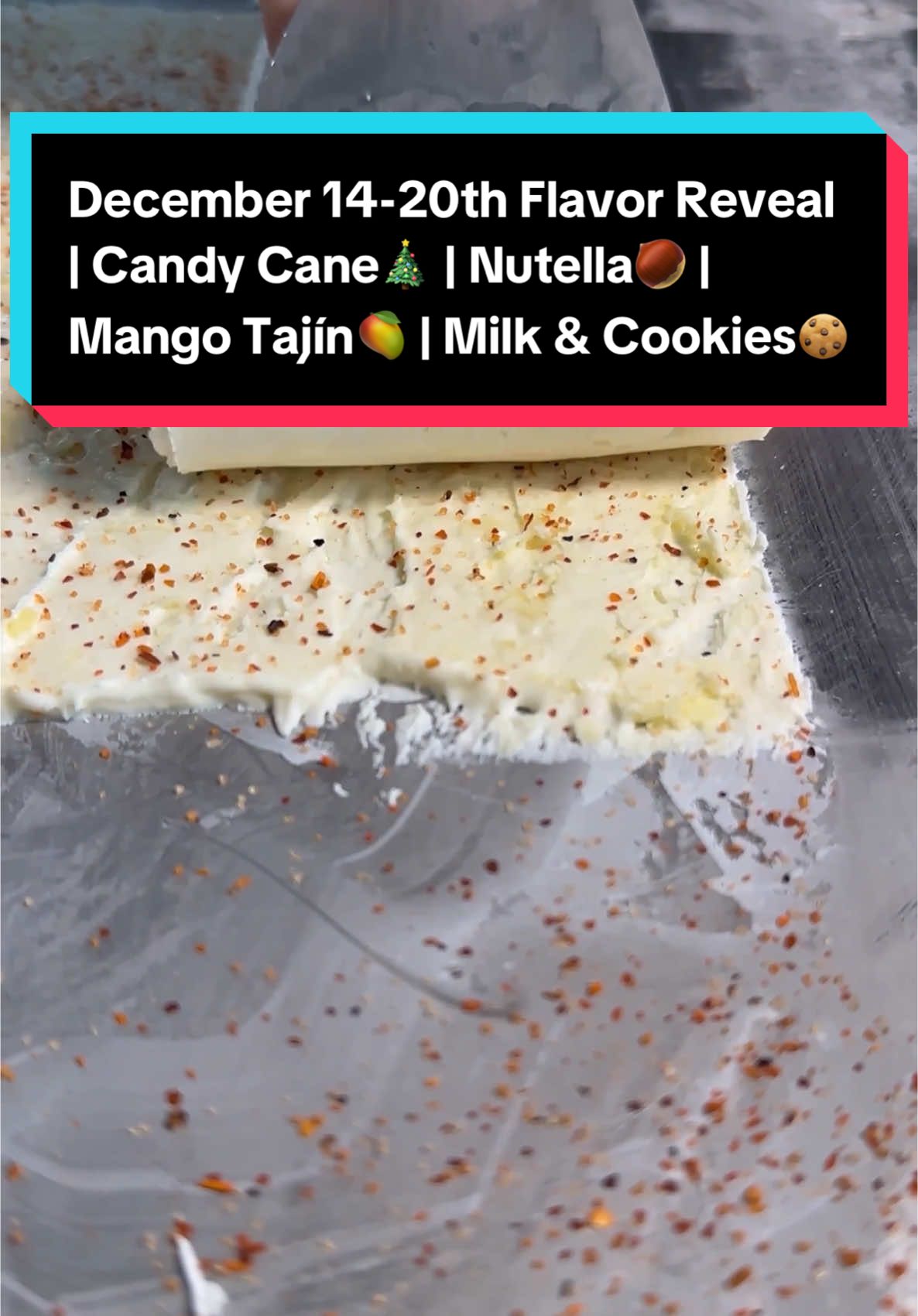 December 14-20th Flavor Reveal | Candy Cane🎄 | Nutella🌰 | Mango Tajín🥭 | Milk & Cookies🍪 #icecreamrolls #bellinghamwa #viral #fyp 