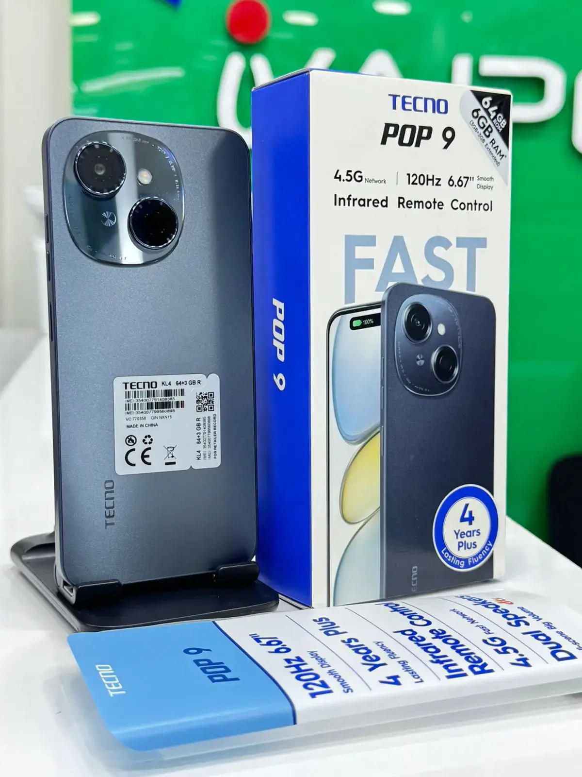 TECNO Pop 9 est livré avec un écran LCD de 6,7 pouces. La caméra frontale dispose d’un capteur de 8 MP. Le smartphone est alimenté par une batterie Li-Ion 5000 mAh non amovible + 10 W filaire tandis que le téléphone fonctionne sur le système d’exploitation Android 14 Go. Tecno Pop 9 est disponible en plusieurs couleurs. Il dispose d’un port USB Type-C 2.0, d’une radio FM, d’un GPS et du Bluetooth 5.0. L’appareil est doté de 3 Go de RAM / 128 Go de stockage interne. L’appareil est construit avec une face avant en verre, un cadre en plastique et un dos en plastique tandis qu’il prend en charge la double SIM (Nano-SIM, double veille). Prix 👇 64GB-3GB : 55.000FCFA 128GB-3GB : 65.000FCFA #smartphone #Tecno #TECNOMobile #tecnopop9 #business #BurkinaFaso #boutique #ventetéléphone