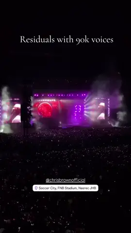NO WORDS... GOAT ! #pourtoi #foryou #fyp #fyppppppppppppppppppppppp #chrisbrown #breezy #goat #chrisbrownofficial #chrisbrownconcert #1111 #residuals #soldout #johannesburg #live #show #teambreezy #fnbstadium #kazierchief #southafrica #breezybowl @chrisbrownofficial 