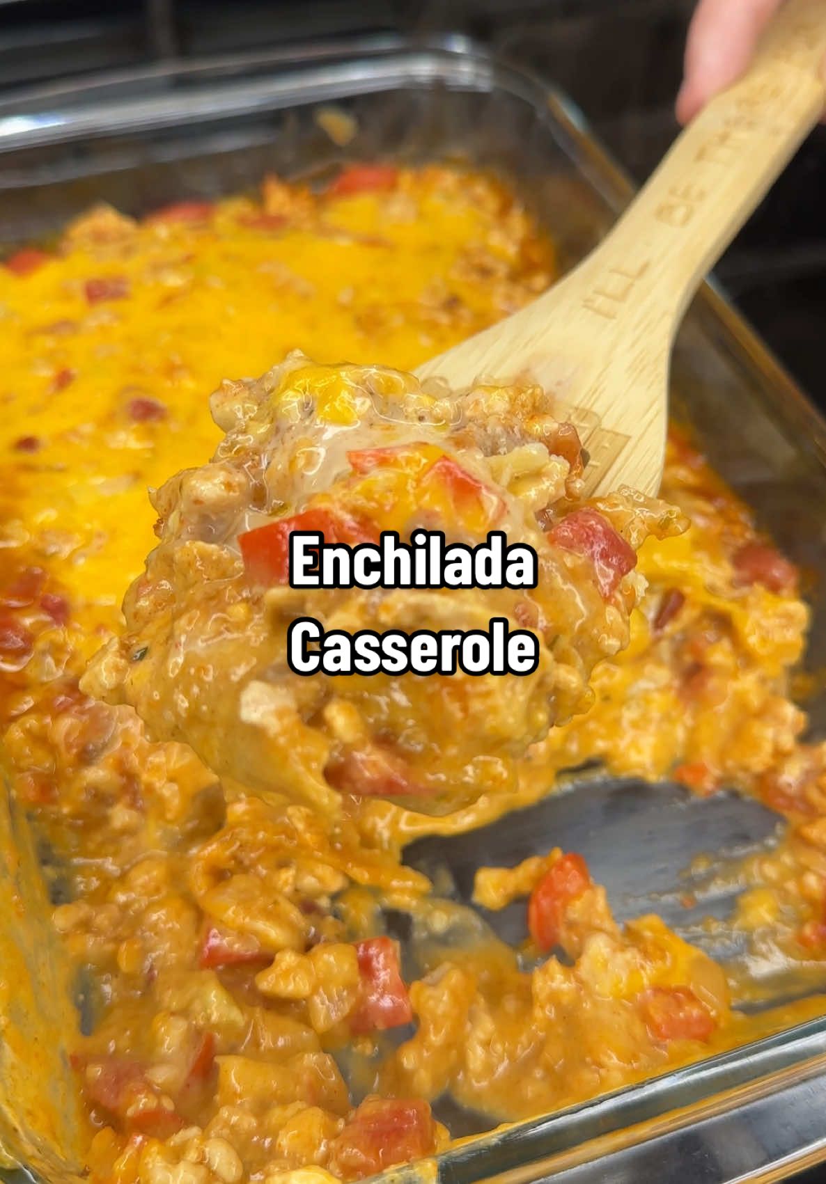 This enchilada casserole is such a quick and easy dinner!! Everyone will love it! And I am in no way saying this is authentic. #EasyRecipe #dinner #DinnerIdeas #easydinner #quickrecipes #familydinner #Recipe #cooking 