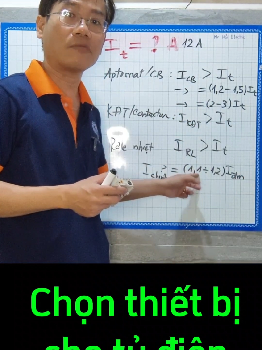 Cách tính chọn Aptomat, Khởi động từ, Rơ le nhiệt #khoidongtu #aptomat #rolenhiet #diencongnghiep #mrhaielectric 