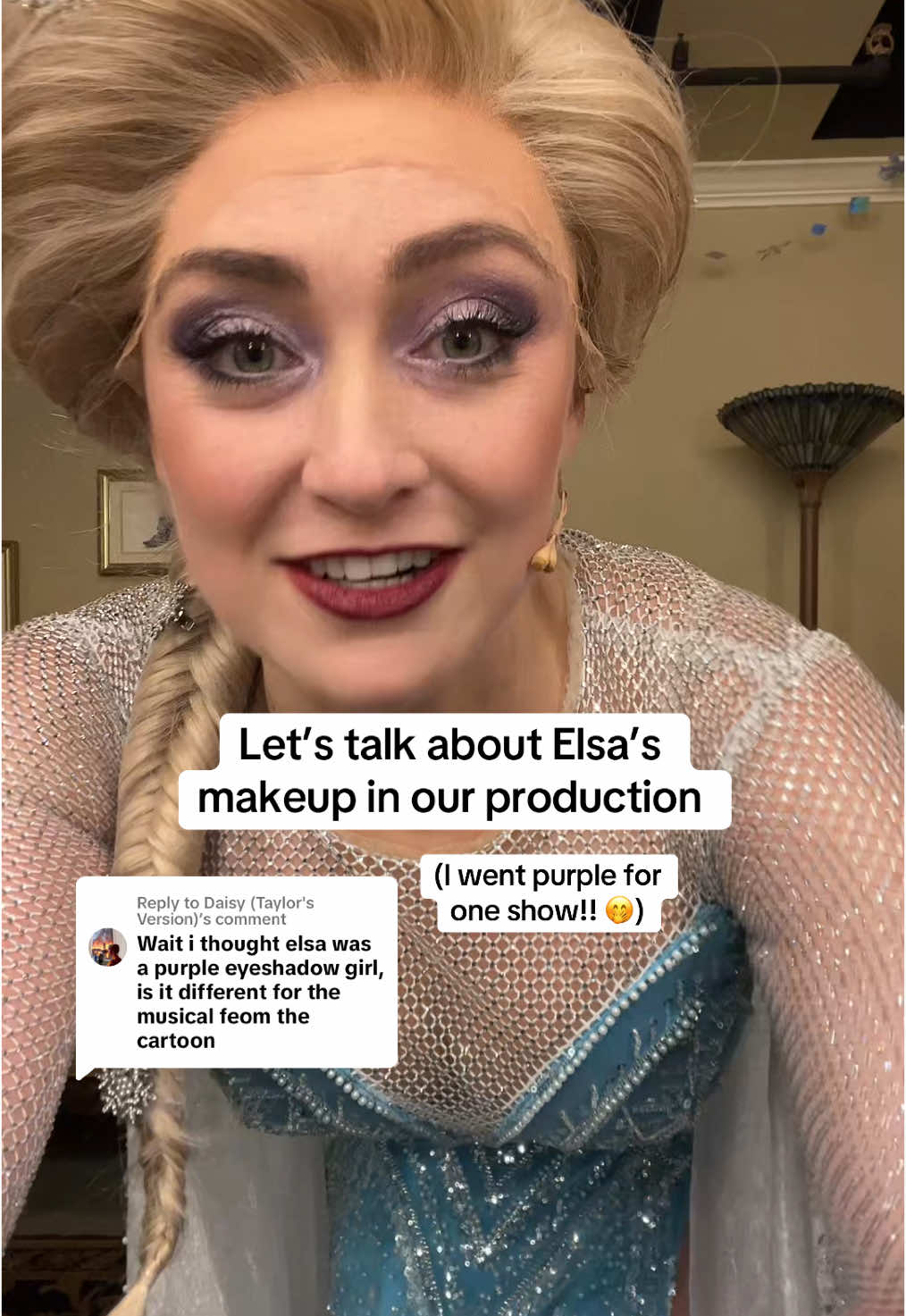 Replying to @Daisy (Taylor's Version) What do we think? I missed the blue, tbh!! #elsa #frozen #makeup #frozenthemusical @cosmetics @ColourPOP Cosmetics love these palettes btw!! 