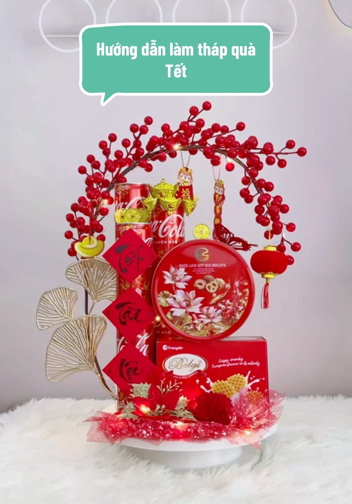 Hướng dẫn cách làm tháp tài lộc đón Tết! #huongdanlamthapquatet #tet  #decortet  #tetdenroi 