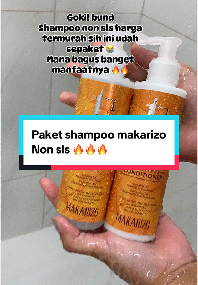 Shampoo non SLS pertama yg harganya murah banget siii udah 1 paket pula 😭🔥 #shampoo #makarizo #nonsls #bagus #rekomendasi 